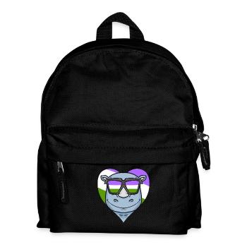 Genderqueer Rhino - Kids' Backpack - black - Front