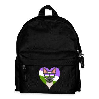 Genderqueer Lgbt Cat Siamese Cat - Kids' Backpack - black - Front