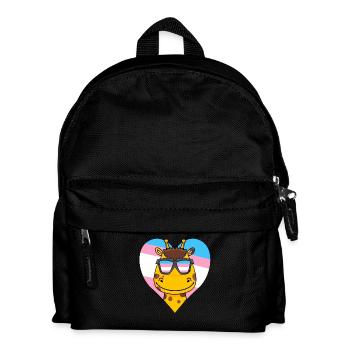 Transgender Transsexuell Giraffe Geschenk - Kinder Rucksack - Schwarz - Vorne