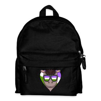 Genderqueer Horse Heart - Kids' Backpack - black - Front