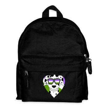 Genderqueer Lgbt Dog Dalmatian - Kids' Backpack - black - Front