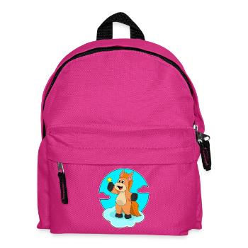 Pferd Wolken - Kinder Rucksack - Fuchsia - Vorne