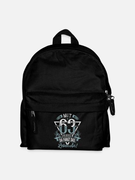 63. Geburtstag Da Fängt Das Leben An - Kinder Rucksack - Schwarz