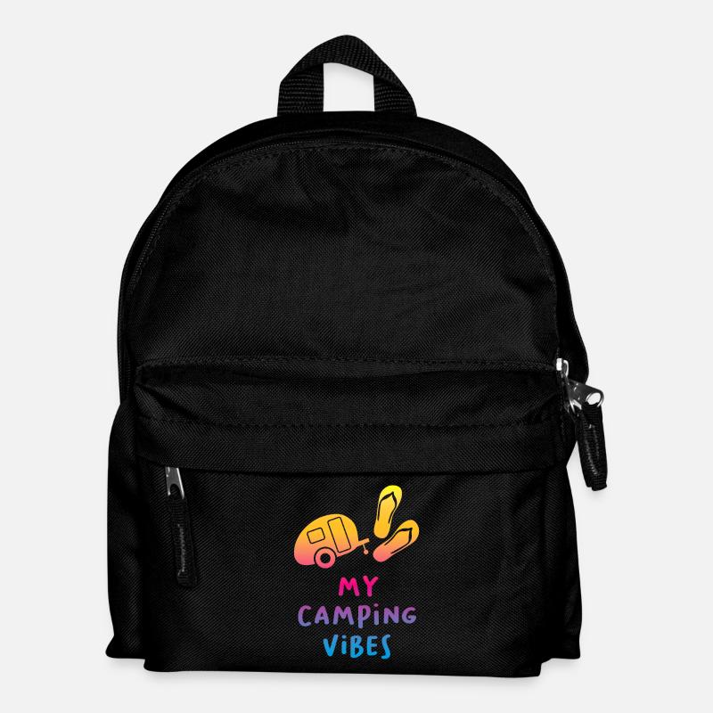 Camping Vibes Devis Caravane Camping-car Course Fan - Sac à dos Enfant - noir