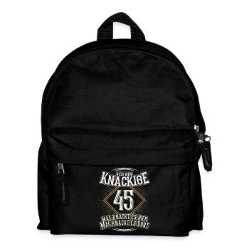 45. Geburtstag Lustig Geschenk - Kinder Rucksack - Schwarz - Vorne