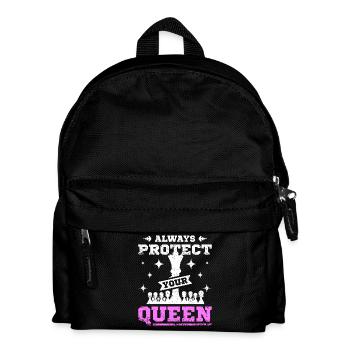 Always protect your queen chess - Kids' Backpack - black - Front