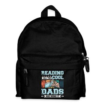 Papa fahther lisant des livres - Sac à dos Enfant - noir - Devant