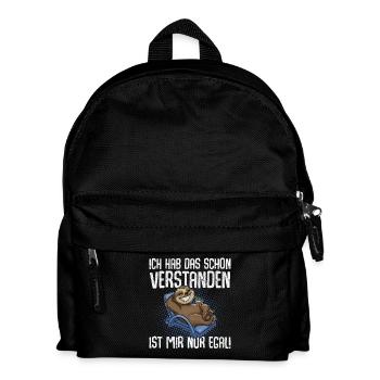 Ich Hab Das Schon Verstanden Ist Mir Nur Egal - Kinder Rucksack - Schwarz - Vorne