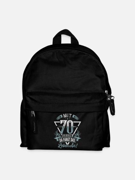70. Geburtstag Da Fängt Das Leben An - Kinder Rucksack - Schwarz