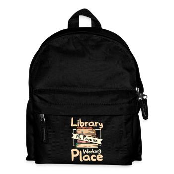 Bibliothèque mon lieu de travail préféré - Sac à dos Enfant - noir - Devant