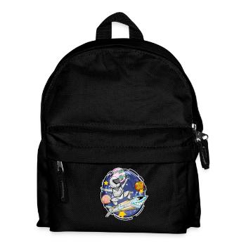 Astronaut boy in space with rockets - Kids' Backpack - black - Front
