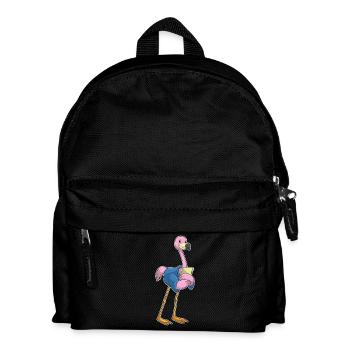Flamingo Sekretärin Büro - Kinder Rucksack - Schwarz - Vorne