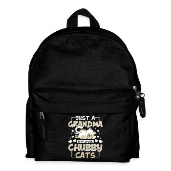 Grandma who loves chubby cats - Kids' Backpack - black - Front