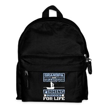 Copains de pêche de grand-père et petit-fils pour la vie - Sac à dos Enfant - noir - Devant