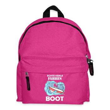 Boote Motorboot Kapitän Boot Seefahrt Geschenk - Kinder Rucksack - Fuchsia - Vorne