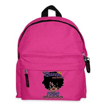 Une reine est née en 1990 - anniversaire de 32 ans - Sac à dos Enfant - fuchsia - Devant