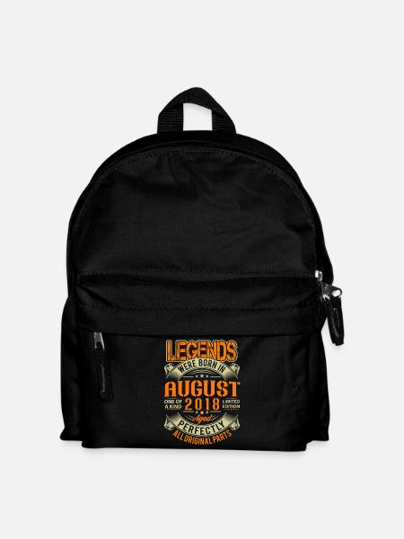 2018 August Geburtstag Legende - Kinder Rucksack - Schwarz