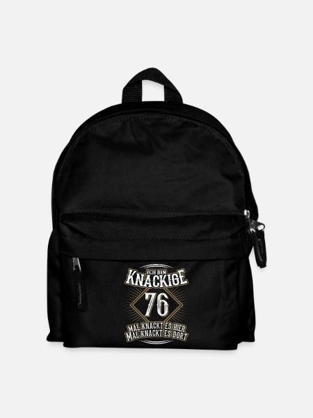 76. Geburtstag Lustig Geschenk - Kinder Rucksack - Schwarz