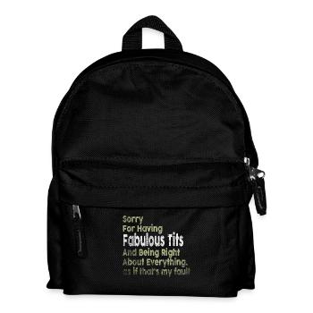 Désolé je suis fabuleux - Sac à dos Enfant - noir - Devant