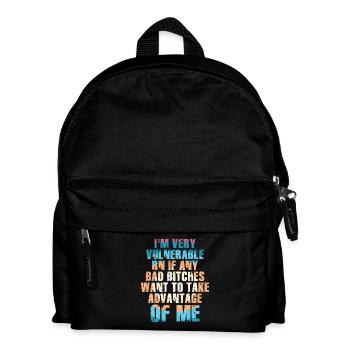 Je suis très vulnérable IA - Sac à dos Enfant - noir - Devant