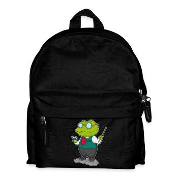 Frog Teacher Book School - Kids' Backpack - black - Front