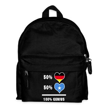 Deutschland und Somalia 100% Genial / Geschenk - Kinder Rucksack - Schwarz - Vorne