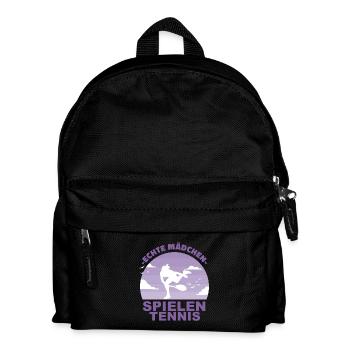 Tennis Mädchen Hobby Tennisspielerin Geschenk - Kinder Rucksack - Schwarz - Vorne