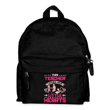 Cette enseignante aime ses petits cœurs - Sac à dos Enfant - noir - Devant