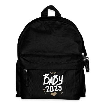 Baby 2023 Herz - Kinder Rucksack - Schwarz - Vorne