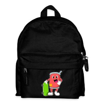 Dose Skater Skateboard - Kinder Rucksack - Schwarz - Vorne