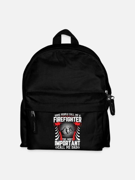 Fire Brigade Dad: The Most Important Call - Kids' Backpack - black