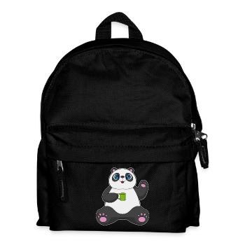 Panda Becher - Kinder Rucksack - Schwarz - Vorne