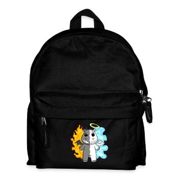 Hippopotamus - Angel and Devil - Kids' Backpack - black - Front