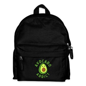 Avokado Süchtig Leckere und süße Avokado - Kinder Rucksack - Schwarz - Vorne