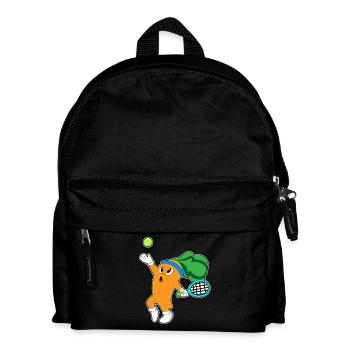 Karotte Tennis Tennisschläger - Kinder Rucksack - Schwarz - Vorne
