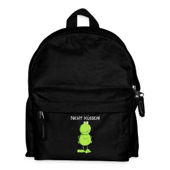 Nicht Küssen Frosch I Statement Kuss Froschkönig - Kinder Rucksack - Schwarz - Vorne
