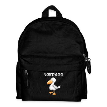 Nordsee Möwe Norden Norddeutschland - Kinder Rucksack - Schwarz - Vorne