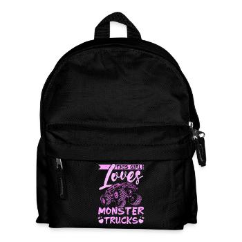 Cette fille adore les camions Monster - Sac à dos Enfant - noir - Devant