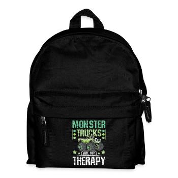 Les monster trucks sont ma thérapie - Sac à dos Enfant - noir - Devant