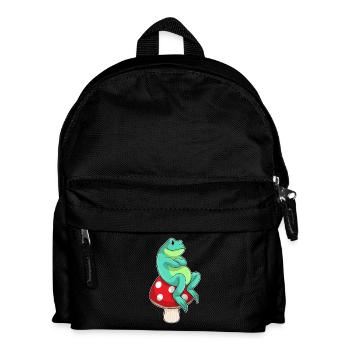 Frosch Pilz - Kinder Rucksack - Schwarz - Vorne