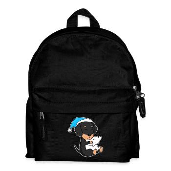 Dog Dog breed Dachshund Dachshund - Kids' Backpack - black - Front