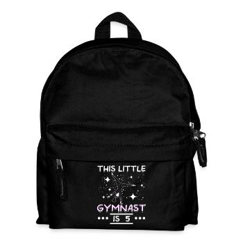 This little gymnast is 5 - Kids' Backpack - black - Front