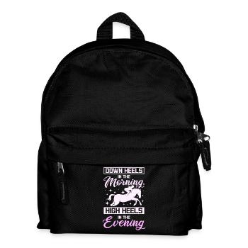 Down heels high heels horse riding - Kinder Rucksack - Schwarz - Vorne