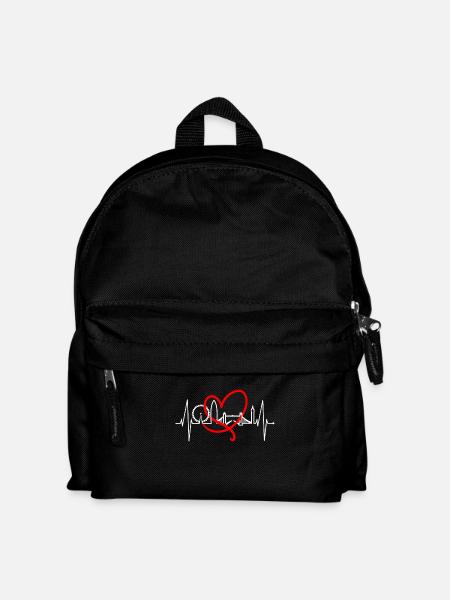 London Heartbeat Skyline England Heart Union Jack - Kids' Backpack - black