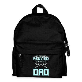 My favorite fencer calls me dad - Kinder Rucksack - Schwarz - Vorne