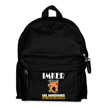 Imker Imkerei Honig Bienen - Kinder Rucksack - Schwarz - Vorne