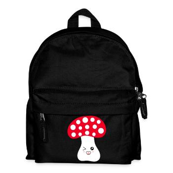 Champignon, champignon dans les bois cadeau - Sac à dos Enfant - noir - Devant