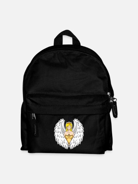Schutzengel - Kinder Rucksack - Schwarz