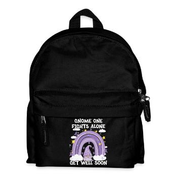 Gnome One Fights Alone Cancer Awareness - Kids' Backpack - black - Front