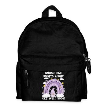 Gnome One Fights Alone Cancer Awareness - Kids' Backpack - black - Front